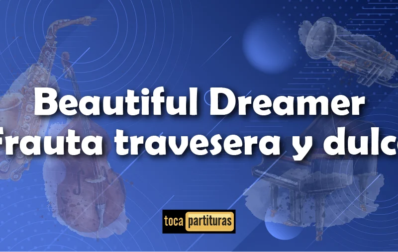 Imagen de Beautiful dreamer partitura de flauta travesera y dulce 01