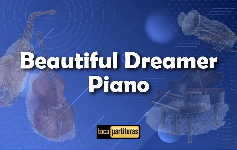 Imagen de Beautiful dreamer partitura de piano melodía y acompañamiento de stephen foster 01