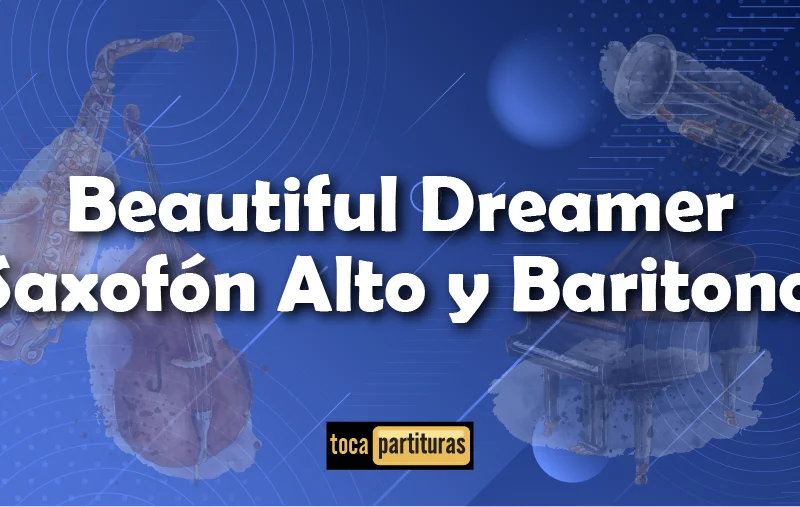 Imagen de Beautiful dreamer partitura de saxofón alto y barítono sax 01