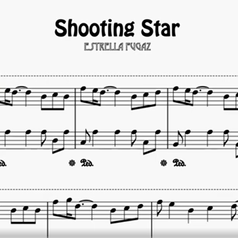 Imagen de Shooting star partitura de piano