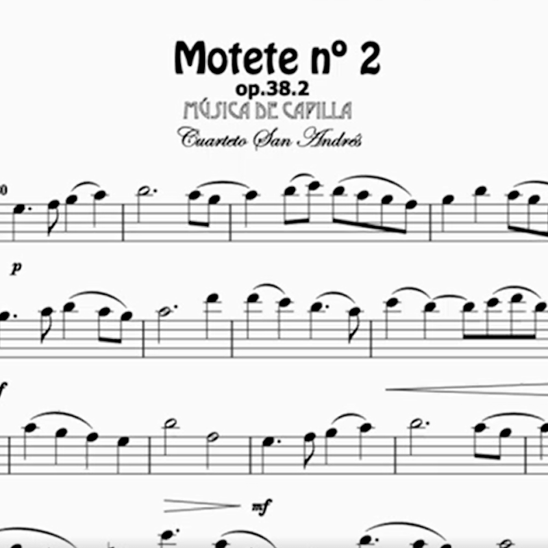 Imagen de Motete nº 2 partitura de saxofón alto 1º para cuarteto o trío de saxofones san andrés