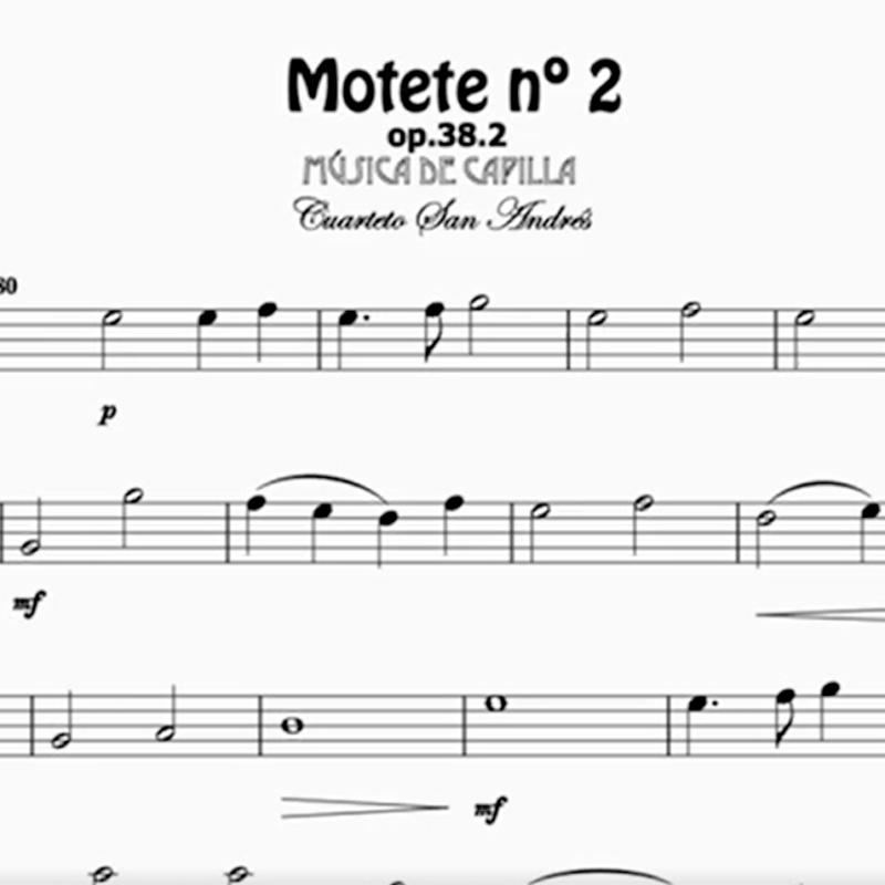 Imagen de Motete nº 2 partitura de saxofón alto 2º para cuarteto o trío de saxofones san andrés