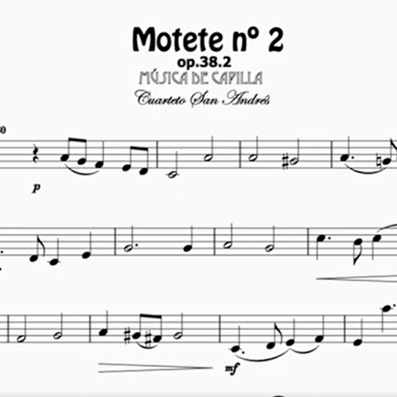Imagen de Motete nº 2 partitura de saxofón tenor 2º para cuarteto o trío de saxofones san andrés