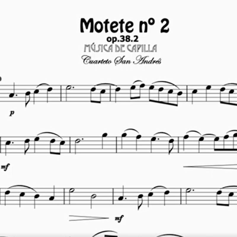 Imagen de Motete nº 2 partitura de soprano para cuarteto o trío de saxofones san andrés