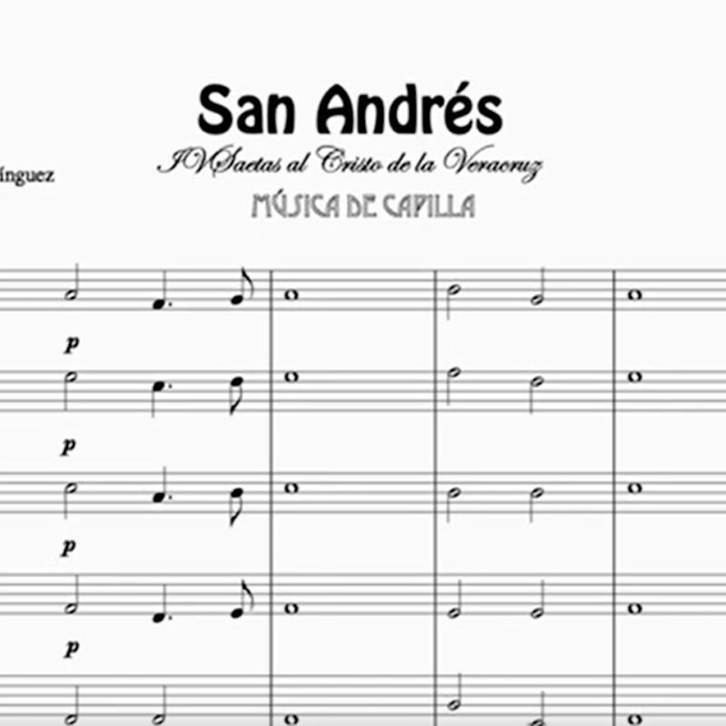 Imagen de San andrés partitura ensemble cuarteto de saxofones san andrés