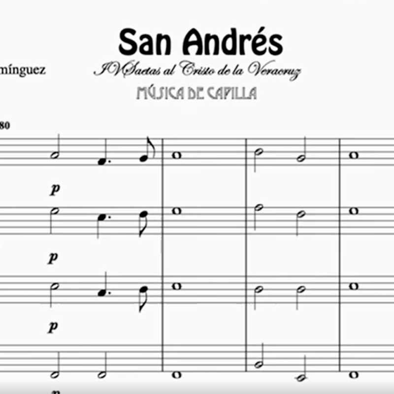 Imagen de San andrés partitura de cuarteto o trío de saxofones san andrés