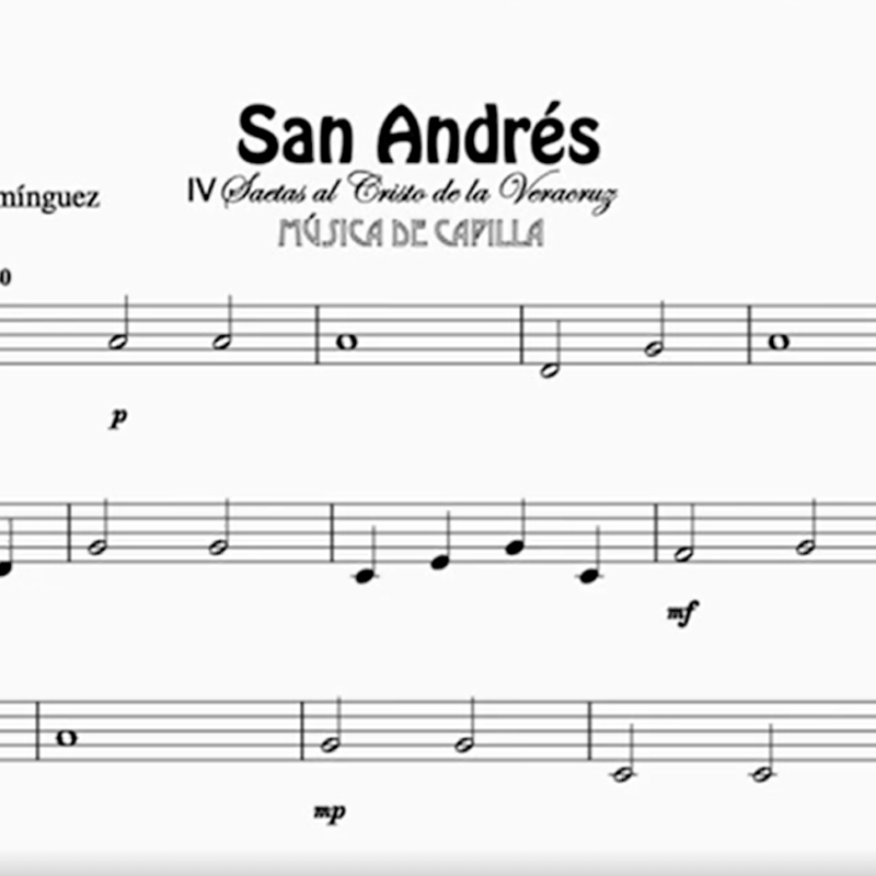 Imagen de San andrés partitura de saxo baritono cuarteto de saxofones san andrés