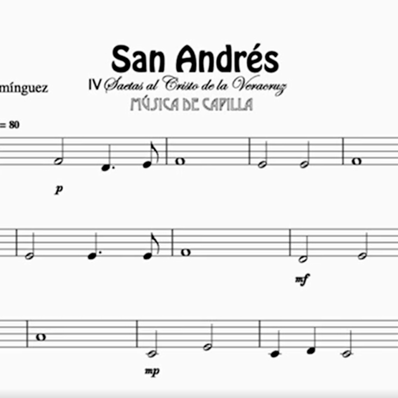 Imagen de San andrés partitura de saxo tenor 1º cuarteto de saxofones san andrés