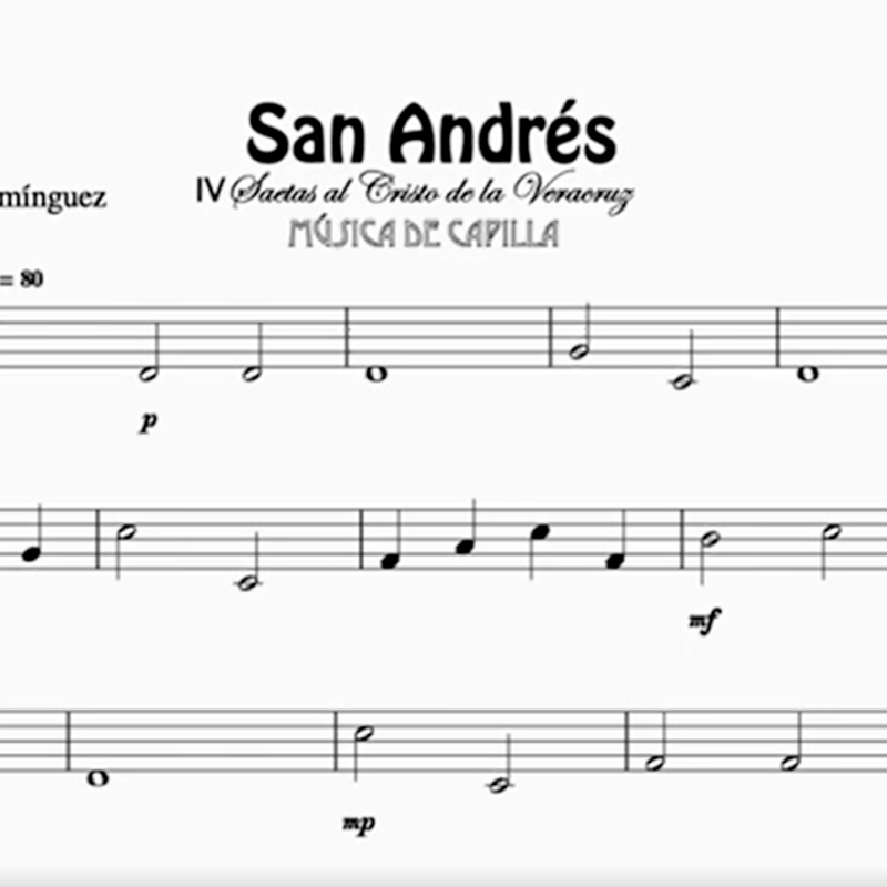 Imagen de San andrés partitura de saxo tenor 2º cuarteto de saxofones san andrés