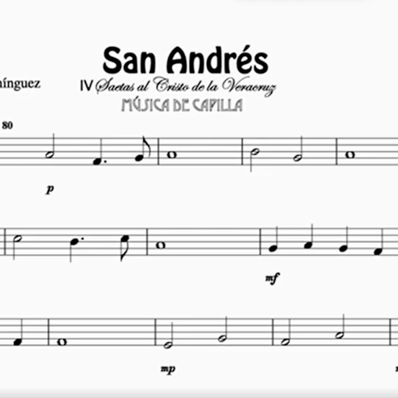 Imagen de San andrés partitura de soprano sax cuarteto de saxofones san andrés