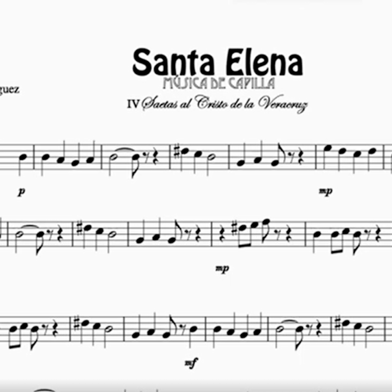 Imagen de Santa elena partitura de saxo alto 2º para cuarteto de saxofones san andrés