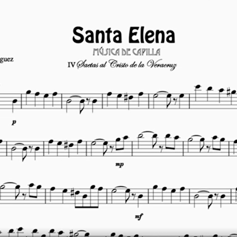 Imagen de Santa elena partitura de saxo soprano para cuarteto de saxofones san andrés