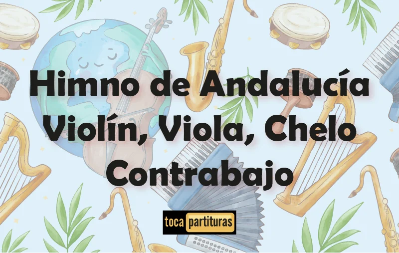 Imagen de Himno de andalucia violin viola chelo contrabajo